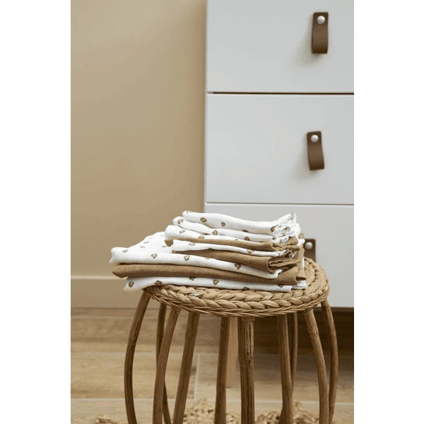 Meyco Muslin Burp Cloths 3-Pack Mini Panther Toffee 5 Meyco Muslin Burp Cloths 3-Pack Mini Panther Toffee - Afbeelding 3