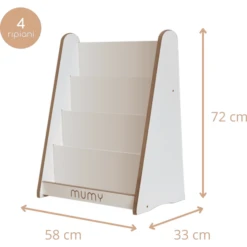 Mumy™ Boekenkast EasyTALL Wit / Natuur -Roba || Alvi || Pinolino Winkel mumy boekenkast easytall wit natuur a375004 2
