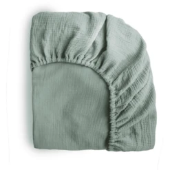 Mushie Hoeslaken Mousseline Roman Green 60 X 120 Cm -Roba || Alvi || Pinolino Winkel mushie hoeslaken mousseline roman green 60 x 120 cm a399692 1