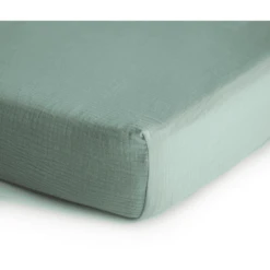 Mushie Hoeslaken Mousseline Roman Green 60 X 120 Cm -Roba || Alvi || Pinolino Winkel mushie hoeslaken mousseline roman green 60 x 120 cm a399692 4