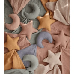 Mushie Knuffeldeken Mousseline Maan Roman Green -Roba || Alvi || Pinolino Winkel mushie knuffeldeken mousseline maan roman green a401232 2