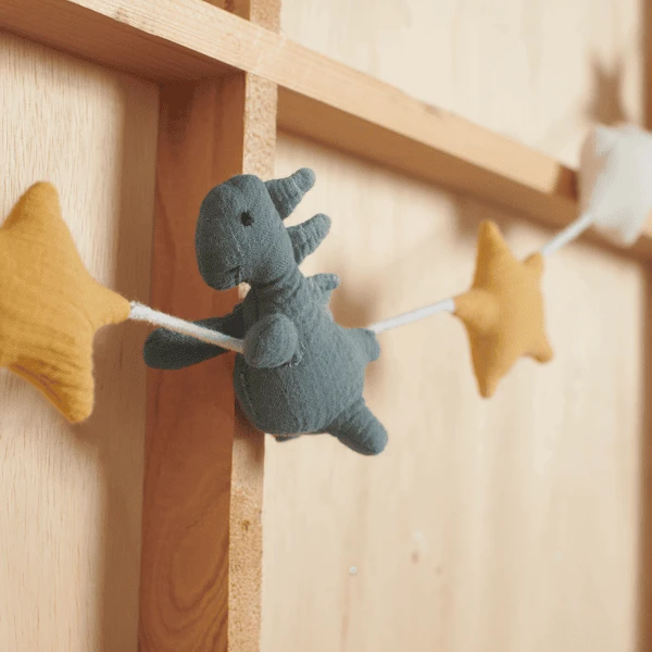 Nordic Coast Company Muurslinger Mousseline Dino Large 4 Nordic Coast Company Muurslinger Mousseline Dino Large - Afbeelding 2