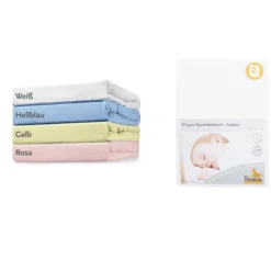 Pinolino Hoeslaken Twin Pack Badstof Voor Wieg - Wit -Roba || Alvi || Pinolino Winkel pinolino hoeslaken twin pack badstof voor wieg wit a205281 2