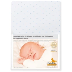 Pinolino Hoeslaken Voor Wieg Jersey Sterren Blauw / Wit 2 Stuks -Roba || Alvi || Pinolino Winkel pinolino hoeslaken voor wieg jersey sterren blauw wit 2 stuks a249592 2