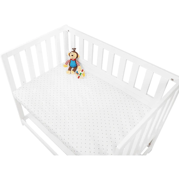 Pinolino Hoeslaken Voor Wieg Jersey Sterren Grijs / Wit 2 Stuks 4 Pinolino Hoeslaken Voor Wieg Jersey Sterren Grijs / Wit 2 Stuks - Afbeelding 2