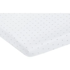 Pinolino Hoeslaken Voor Wieg Jersey Sterren Grijs / Wit 2 Stuks