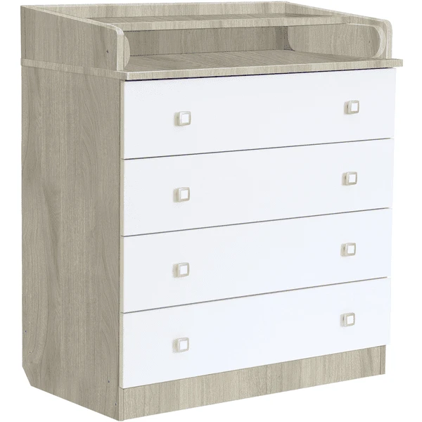 Polini Commode Simple 1580 Iepenwit 4 Polini Commode Simple 1580 Iepenwit - Afbeelding 2