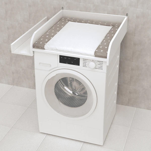 Polini Kinderverschoontafel Voor Wasmachine Met Vak Wit 5 Polini Kinderverschoontafel Voor Wasmachine Met Vak Wit - Afbeelding 3