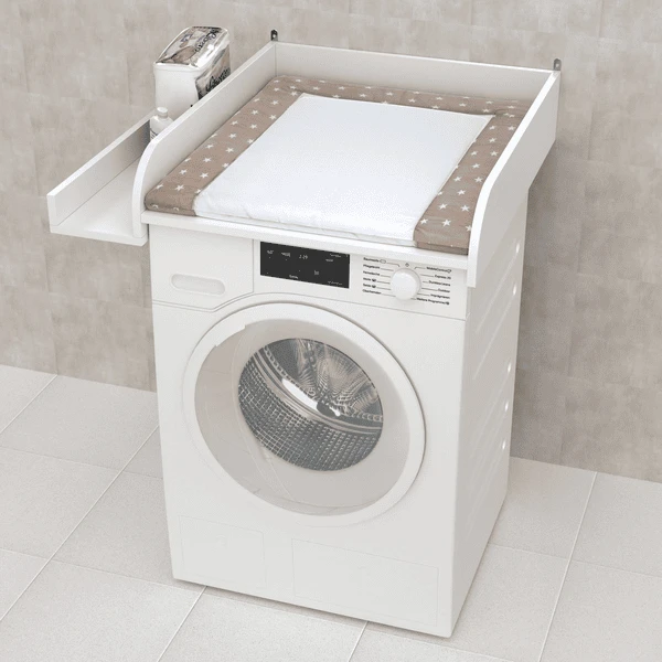 Polini Kinderverschoontafel Voor Wasmachine Met Vak Wit 7 Polini Kinderverschoontafel Voor Wasmachine Met Vak Wit - Afbeelding 5