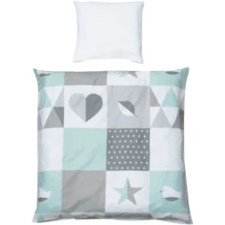 Roba Beddengoed Voor Wieg 2-delig Happy Patch Mint 80 X 80 Cm -Roba || Alvi || Pinolino Winkel roba beddengoed voor wieg 2 delig happy patch mint 80 x 80 cm a246505 1