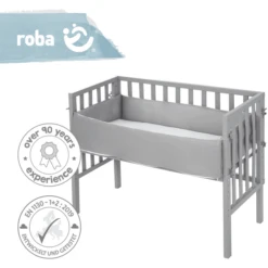 Roba Co-sleeper 2in1 Taupe -Roba || Alvi || Pinolino Winkel roba co sleeper 2in1 taupe a308688 2