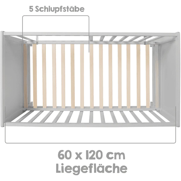 Roba Co-sleeper Taupe 60 X 120 Cm 5 Roba Co-sleeper Taupe 60 X 120 Cm - Afbeelding 3