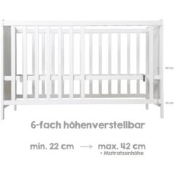 Roba Co-sleeper Wit 60 X 120 Cm Met Matras -Roba || Alvi || Pinolino Winkel roba co sleeper wit 60 x 120 cm met matras a307705 1