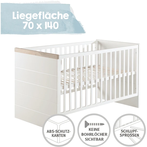 Roba Combi Kinderbed Nele Wit 5 Roba Combi Kinderbed Nele Wit - Afbeelding 3