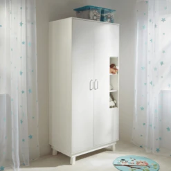 Roba Garderobekast Nordic Wit 2-deurs -Roba || Alvi || Pinolino Winkel roba garderobekast nordic wit 2 deurs a317219 3