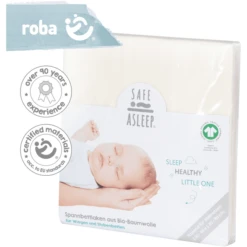 Roba Hoeslaken Jersey Safe Asleep® Canadian White 40x90 Cm/ 45x90 Cm -Roba || Alvi || Pinolino Winkel roba hoeslaken jersey safe asleep canadian white 40x90 cm 45x90 cm a290617 4