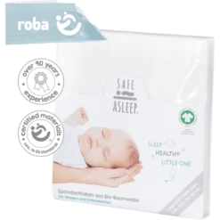 Roba Hoeslaken Jersey Safe Asleep® Wit 40x90 Cm/ 45x90 Cm -Roba || Alvi || Pinolino Winkel roba hoeslaken jersey safe asleep wit 40x90 cm 45x90 cm a273192 4
