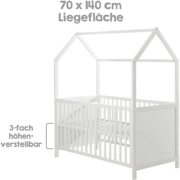 Roba Huisbed 70 X 140 Cm Wit 7 Roba Huisbed 70 X 140 Cm Wit - Afbeelding 5