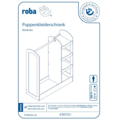 Roba Kinderen Garderobe , Wit -Roba || Alvi || Pinolino Winkel roba kinderen garderobe wit a181972 3