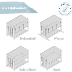 Roba Slaapkamerbed Starry Magic 4 In 1 Natuur -Roba || Alvi || Pinolino Winkel roba slaapkamerbed starry magic 4 in 1 natuur a303892 2