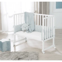 Roba Wieg & Co-sleeper 3in1 Met Barriere Frosty Green Sterren -Roba || Alvi || Pinolino Winkel roba wieg co sleeper 3in1 met barriere frosty green sterren a315565 4