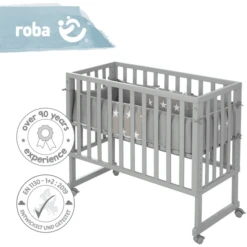 Roba Wieg & Co-sleeper 3in1 Met Barrière Little Stars Safe Asleep® -Roba || Alvi || Pinolino Winkel roba wieg co sleeper 3in1 met barriere little stars safe asleep a308670 3