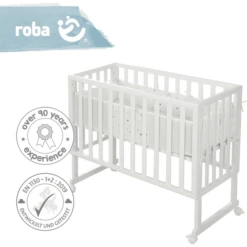 Roba Wieg & Co-sleeper 3in1 Met Barrière Sterrengrijs Safe Asleep® -Roba || Alvi || Pinolino Winkel roba wieg co sleeper 3in1 met barriere sterrengrijs safe asleep a308675 2