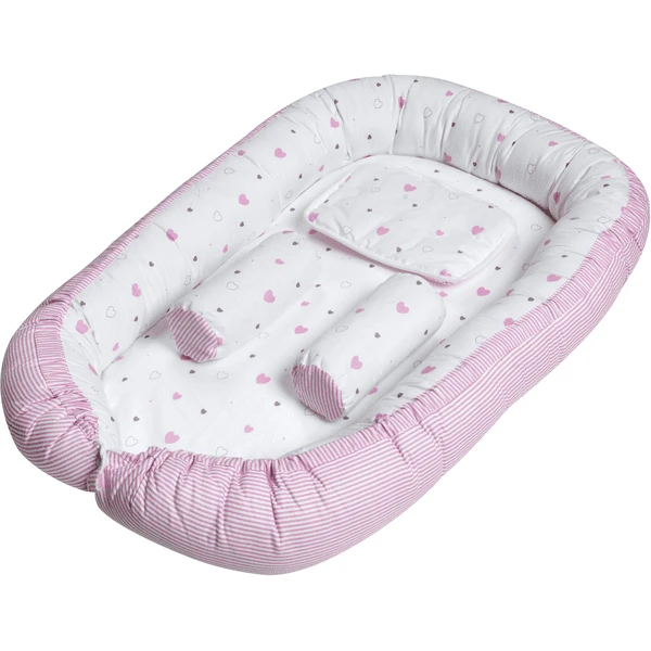 Schardt Babynest Hartjes Roze 5 Schardt Babynest Hartjes Roze - Afbeelding 3