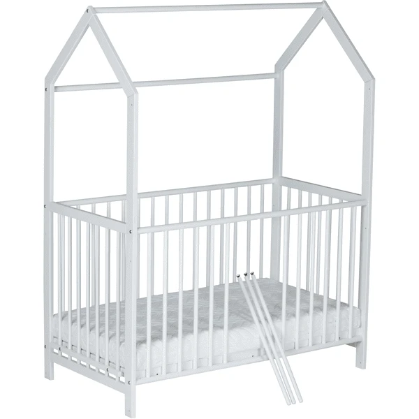 Schardt Huisbed Micky Wit Gelakt 60x120cm 5 Schardt Huisbed Micky Wit Gelakt 60x120cm - Afbeelding 3