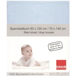 Schardt Jersey Hoeslaken 2-pack, Lichtblauw 70 X 140 Cm -Roba || Alvi || Pinolino Winkel schardt jersey hoeslaken 2 pack lichtblauw 70 x 140 cm a214908 2