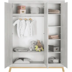 Schardt Kledingkast Miami Grey 3-deurs -Roba || Alvi || Pinolino Winkel schardt kledingkast miami grey 3 deurs a269677 1