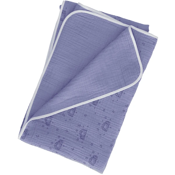 Sterntaler Mousseline Babydeken Sluimer Schaap Lila 4 Sterntaler Mousseline Babydeken Sluimer Schaap Lila - Afbeelding 2