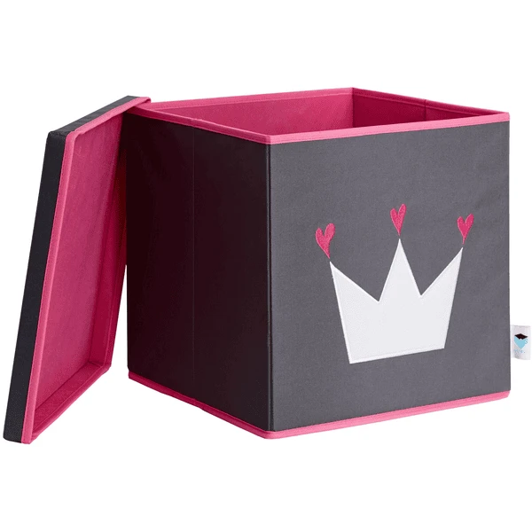 STORE !t Kroonkistje, Grijs Met Witte Kroon 6 STORE !t Kroonkistje, Grijs Met Witte Kroon - Afbeelding 4