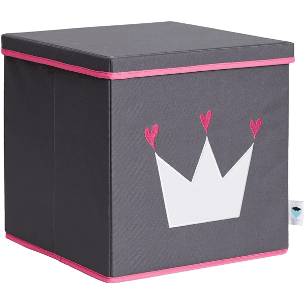 STORE !t Kroonkistje, Grijs Met Witte Kroon 3 STORE !t Kroonkistje, Grijs Met Witte Kroon