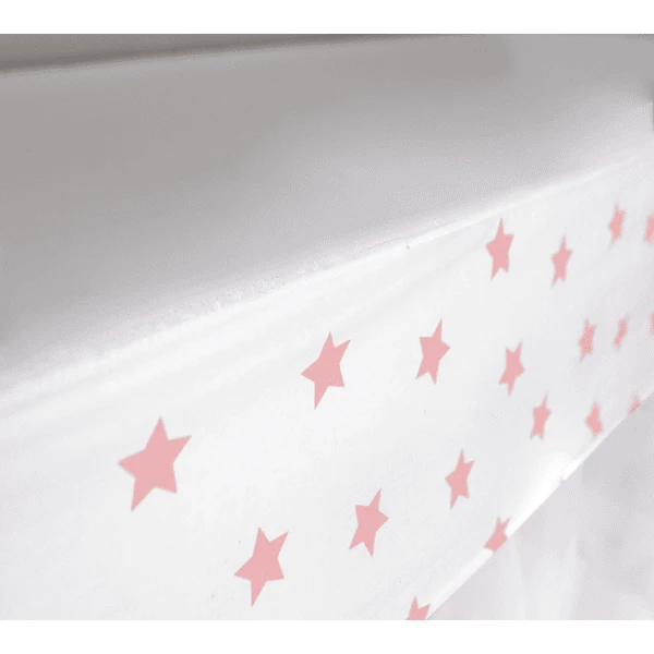 TiCAA Hemelbed Sterren Wit-Roze Var. 2 Met 5 Lades 4 TiCAA Hemelbed Sterren Wit-Roze Var. 2 Met 5 Lades - Afbeelding 2