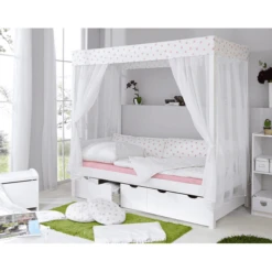 TiCAA Hemelbed Sterren Wit-Roze Var. 2 Met 5 Lades 8 TiCAA Hemelbed Sterren Wit-Roze Var. 2 Met 5 Lades -Roba || Alvi || Pinolino Winkel ticaa hemelbed sterren wit roze var 2 met 5 lades a227150 2