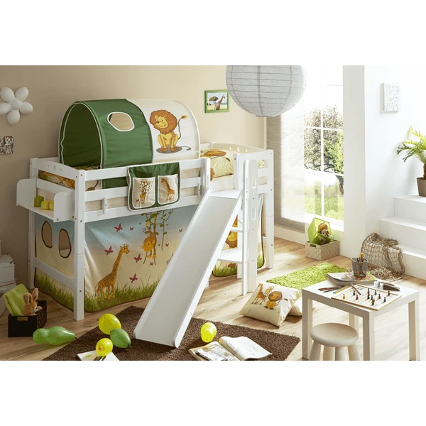 TiCAA Hoogslaper Tino Wit Safari Met Glijbaan 6 TiCAA Hoogslaper Tino Wit Safari Met Glijbaan - Afbeelding 4