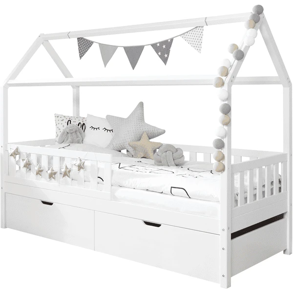 TiCAA Huisbed Droomhuis Met 5 Laden Aden En 2 Compartimenten 3 TiCAA Huisbed Droomhuis Met 5 Laden Aden En 2 Compartimenten