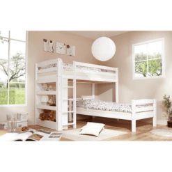 TiCAA L-Bed Lupo Massief Beukenhout Wit