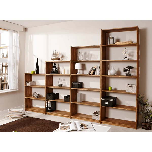 TiCAA Open Kast Massieve Eik Naturel 179 Cm 5 TiCAA Open Kast Massieve Eik Naturel 179 Cm - Afbeelding 3