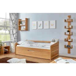 TiCAA Slaapbank Micki-beuken Natuur Met Extra Bed -Roba || Alvi || Pinolino Winkel ticaa slaapbank micki beuken natuur met extra bed a303100 2