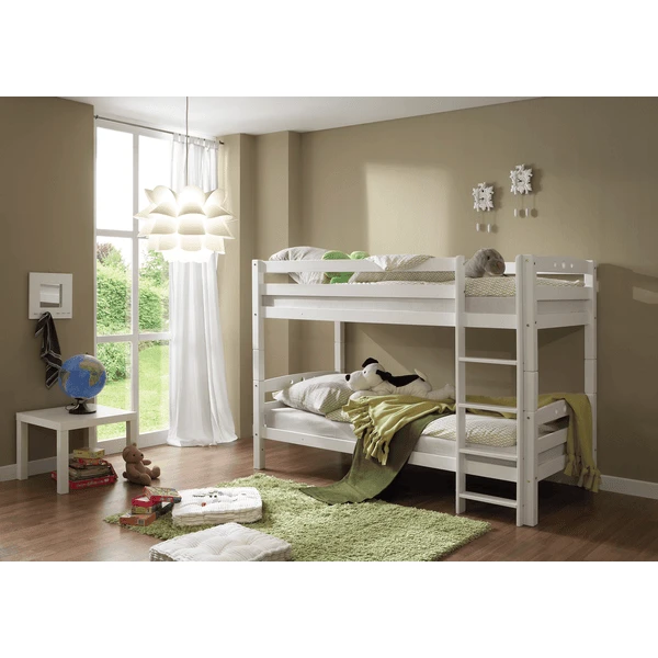 TICAA Stapelbed LUPO Massief Hout Beuken, Wit 5 TICAA Stapelbed LUPO Massief Hout Beuken, Wit - Afbeelding 3