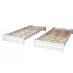 TiCAA Stapelbed Nadine 90 X 200 Cm Grenen Wit -Roba || Alvi || Pinolino Winkel ticaa stapelbed nadine 90 x 200 cm grenen wit a327488 2