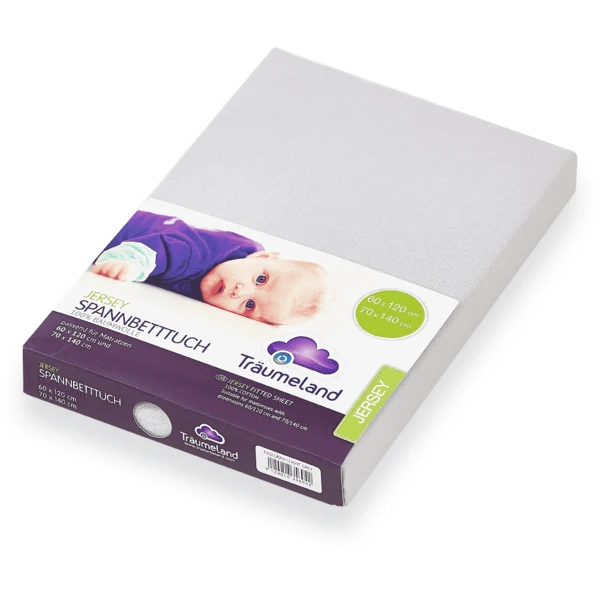 Träumeland Hoes Voor Boxmatrassen Jersey Lichtgrijs 100 X 100 Cm 4 Träumeland Hoes Voor Boxmatrassen Jersey Lichtgrijs 100 X 100 Cm - Afbeelding 2