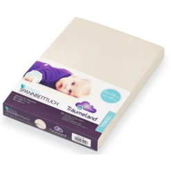 Träumeland Hoeslaken Tencel Beige 70 X 140 Cm -Roba || Alvi || Pinolino Winkel traeumeland hoeslaken tencel beige 70 x 140 cm a072911 3