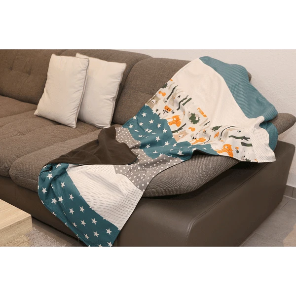 Ullenboom Baby Deken & Knuffeldoekje 100X140 Cm Bosdieren Petrol 5 Ullenboom Baby Deken & Knuffeldoekje 100X140 Cm Bosdieren Petrol - Afbeelding 3