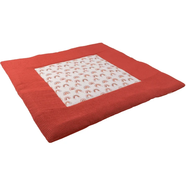 Ullenboom Kruipende Deken Wafel Pique Motief Roest Regenboog140x140 Cm 5 Ullenboom Kruipende Deken Wafel Pique Motief Roest Regenboog140x140 Cm - Afbeelding 3