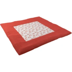 Ullenboom Kruipende Deken Wafel Pique Motief Roest Regenboog140x140 Cm