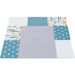 Ullenboom Patchwork Hoes Voor Aankleedkussen Bosdieren Petrol 75x85 Cm
