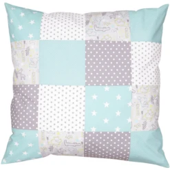 Ullenboom Patchwork Kussensloop 80 X 80 Cm Safari Pepermunt -Roba || Alvi || Pinolino Winkel ullenboom patchwork kussensloop 80 x 80 cm safari pepermunt a300814 4